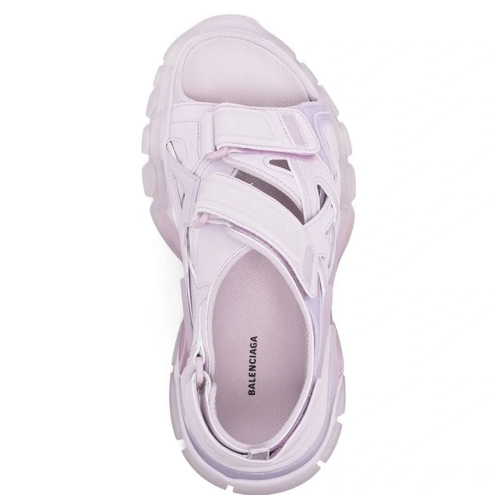 Balenciaga Track Touch Strap Sandals Lilac Lavender 38 - Picture 4 of 14